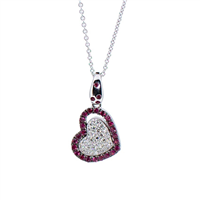 Collana Recarlo Donna in Oro bianco Rubino 0.33 Ct XD504/BRUB - XD504/BRUB